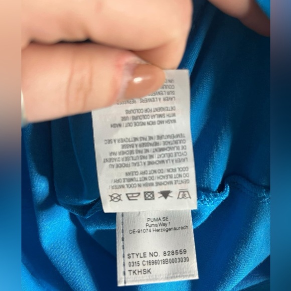 Chandail sweater PUMA size M blue à capuche - Picture 5 of 6